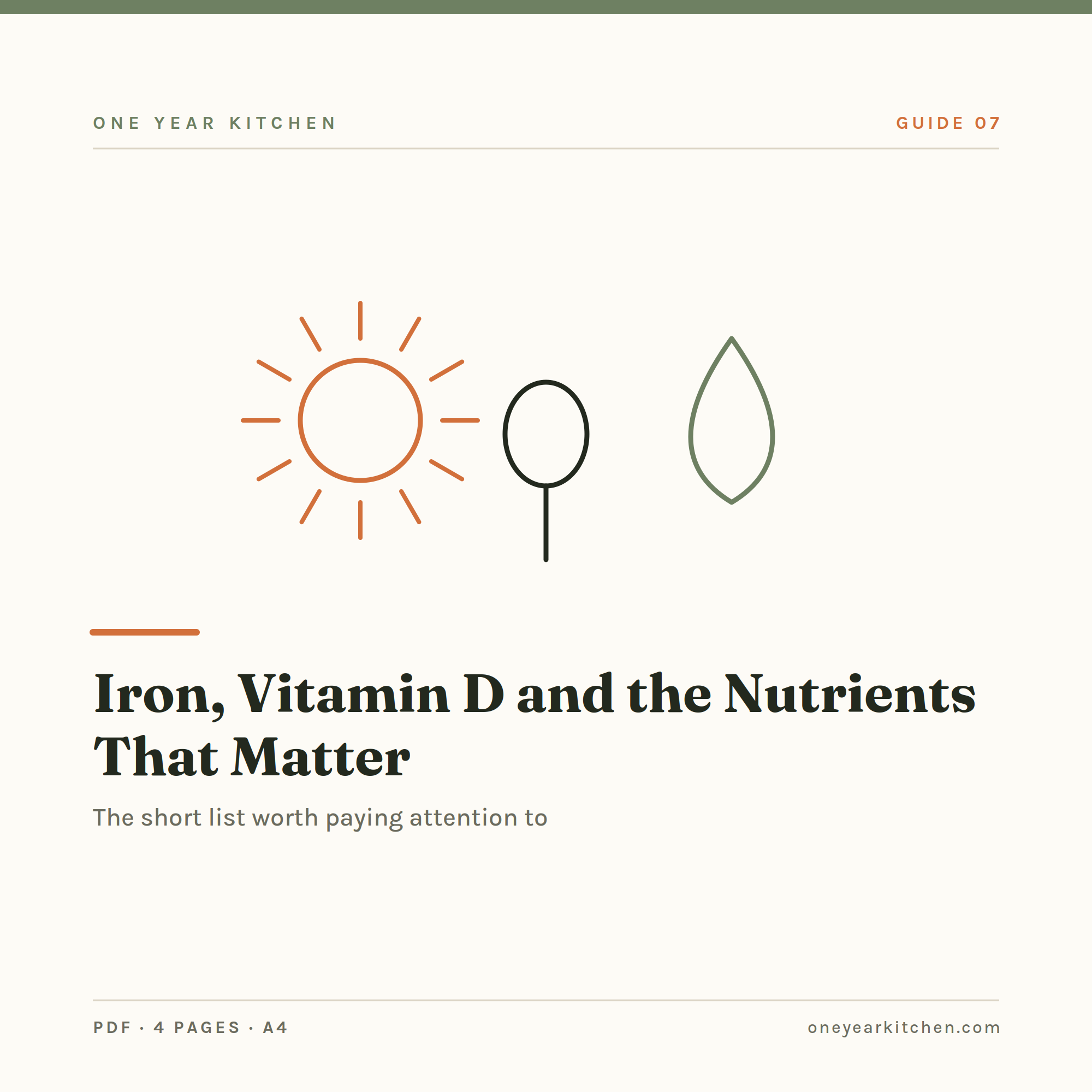 Iron, Vitamin D and the Nutrients That Matter