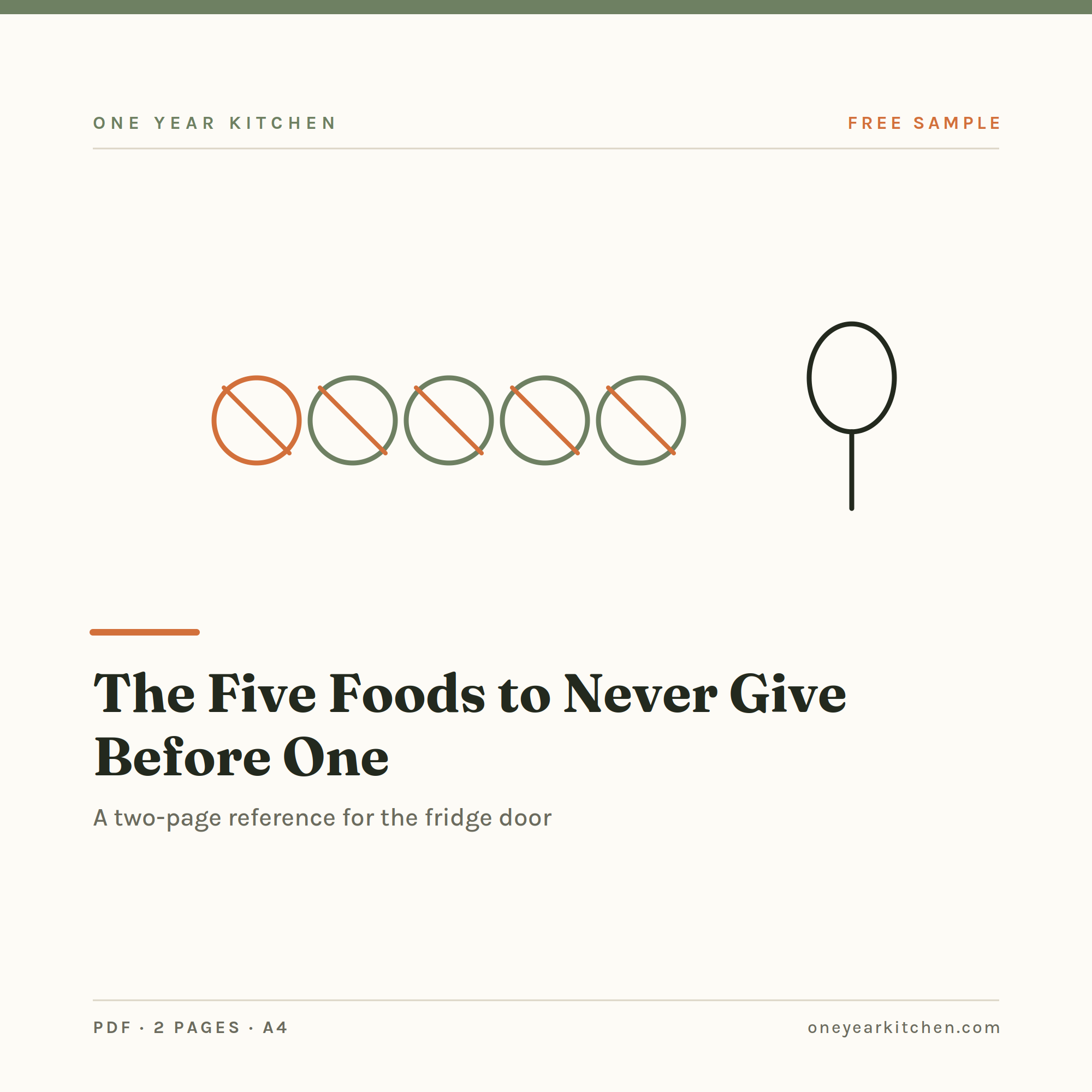 The Five Foods to Never Give Before One